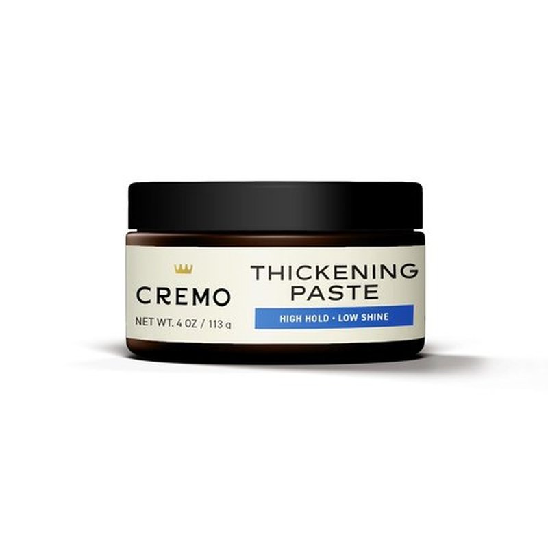 Cremo Hair Thickening Paste for Men - Premium Barber Grade Styling with High Hold & Low Shine | 4 Oz