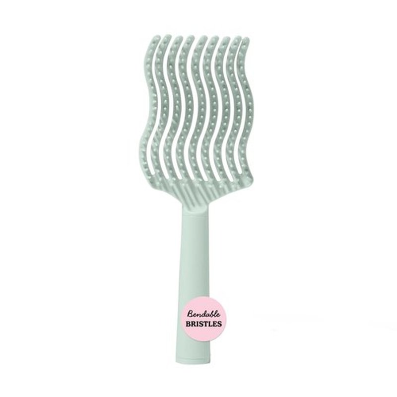 Mane Wets Get It On Hair Brush - Detangling Wet Brush for All Hair Types - Helps Evenly Distribute Styling & Treatment Products - Made with Bendable Bristles to Prevent Tugging or Pulling (1 Count)