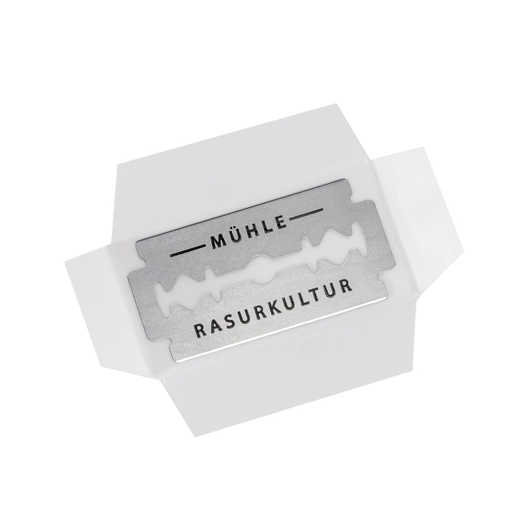 MÜHLE Rytmo Shaving Set 8 Pieces - Brush, Slicer and Stand Chrome-Plated Base, Blade, Soap, Cloth, After Shave - Elegant Ash