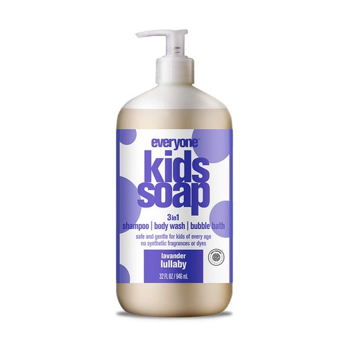 Everyone 3-in-1 Kids Soap | Lavender Lullaby Body Wash, Bubble Bath & Shampoo - 32 Ounce