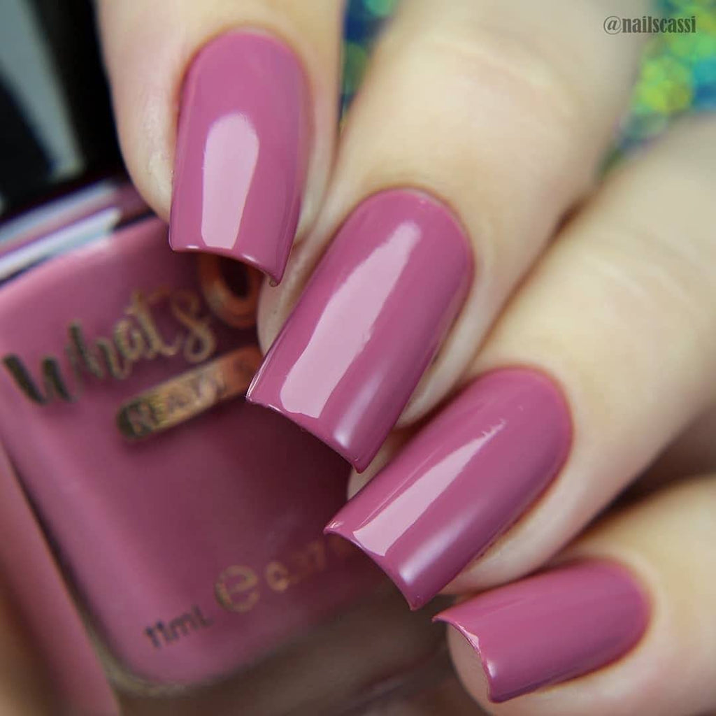 Whats Up Nails - Tempest Nail Polish Mauve Pink Creme Lacquer Varnish Made in USA 21 free Cruelty Free Vegan Clean