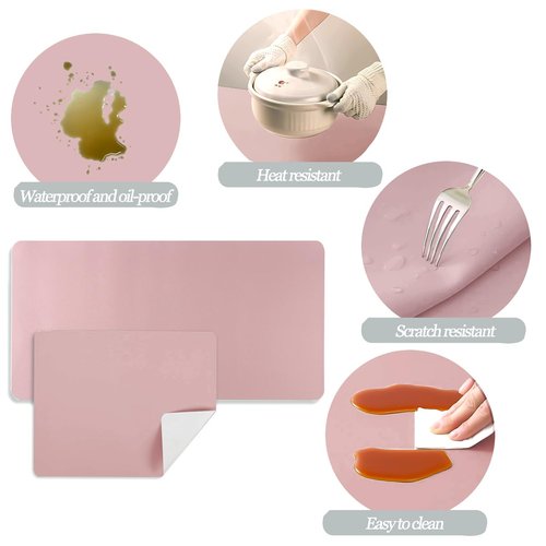 SUTOZMIWE Nail Art Table Mat,2 PCS Nude Pink Fordable Soft Microfiber PU Leather Nail Mats, Nail Arm Rest Pad for Acrylic Nails,Manicure Pads Desk Mat for Nail Tech Must Haves Salon Home Nail Supplies