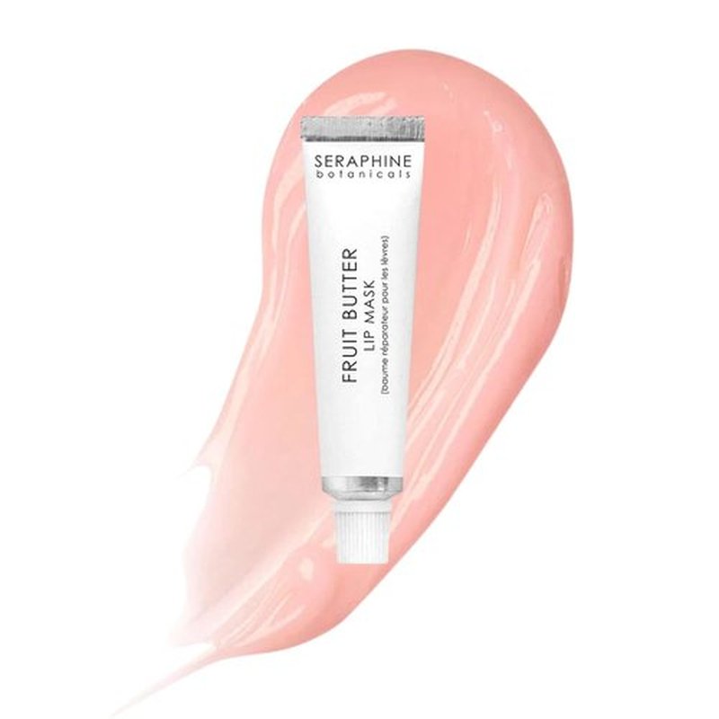 Seraphine Botanicals Lip Mask - Restorative Overnight Gel Balm for Dry Lips | Instant Hydration & Softness, 0.51oz