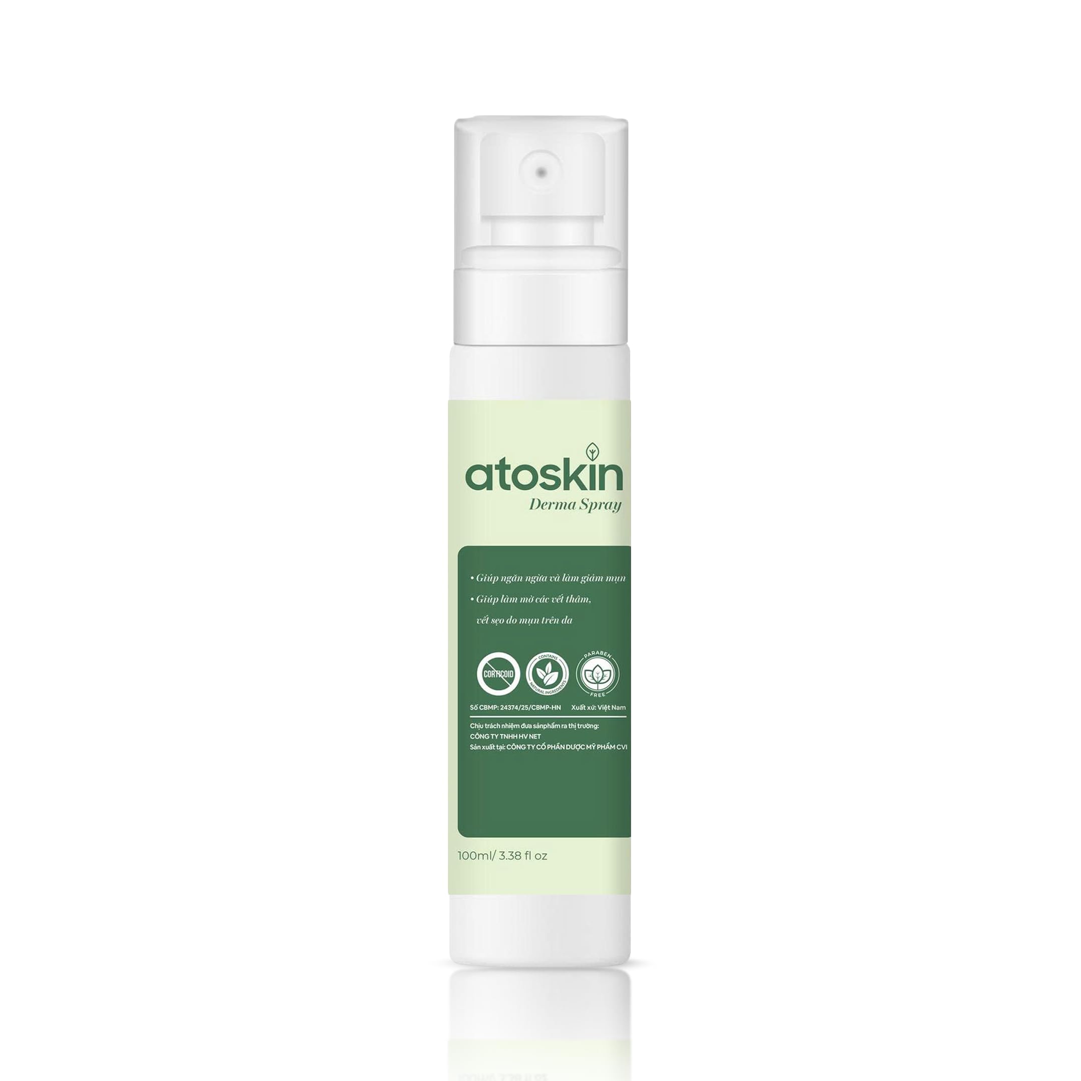 Atoskin Advanced Folliculitis & Back Acne Treatment Spray with 1.5% Glycolic Acid & 1% Zinc PCA - Reduces Redness & Keratosis Pilaris (3.4 oz)
