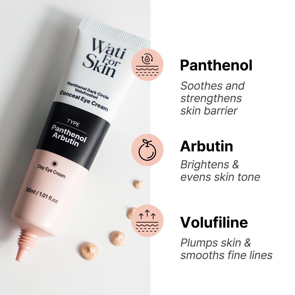 Wati For Skin Panthenol Dark Circle Volufroshot Conceal Eye Cream – Hydrating & Brightening with Long-Lasting Coverage, Korean Skin Care, 30ml / 1.01 fl.oz.