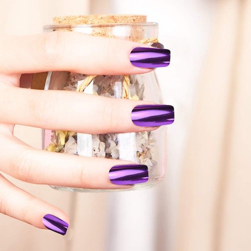 Duufin 14 Jars Chrome Nail Powder Metallic Nail Art Powder Mirror Effect Manicure Chrome Powder 14 Colors Nail Powders with 14 Pcs Eyeshadow Sticks, 1g/Jar