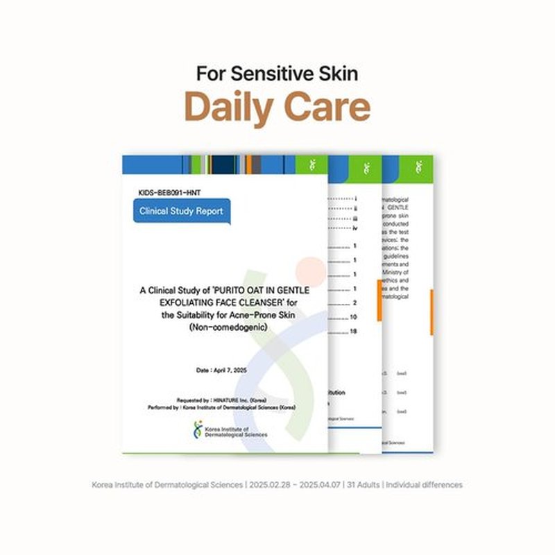 Purito Oat Exfoliating Facial Polish Cleanser - Hydrating Daily Face Wash with Gentle Scrub Clay Pore Minimizing Panthenol, Oat Seed Water Vegan, Non-comedogenic Korean Skin Care 5.07 fl.oz