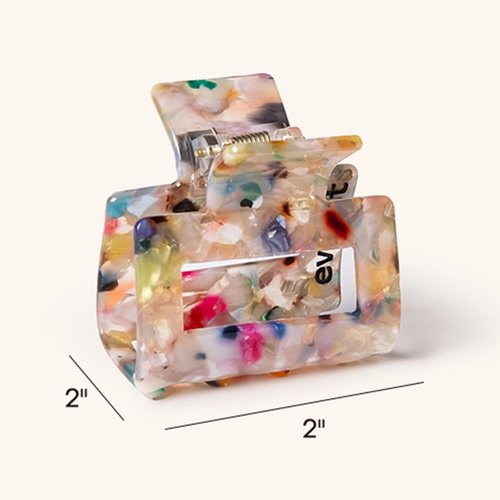 Everist Small Confetti Claw Clip – Recycled, Gentle Mini Hair Clip for All Hair Types
