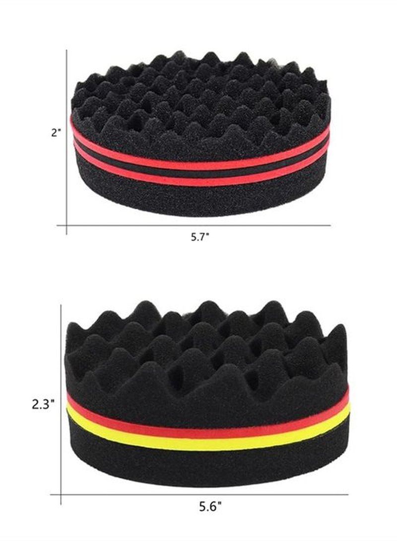 Hair Sponge Set, Magic Curl Glove, Afro Brush, Metal Pick Comb, and Twist Comb for Hairstyling (Black-6Pcs)