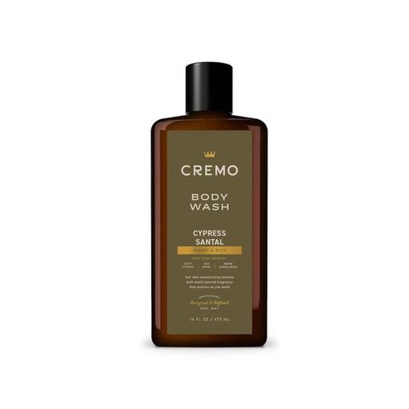 Cremo Body Wash for Men, Rich-Lathering Cypress Santal, 16 Fl Oz