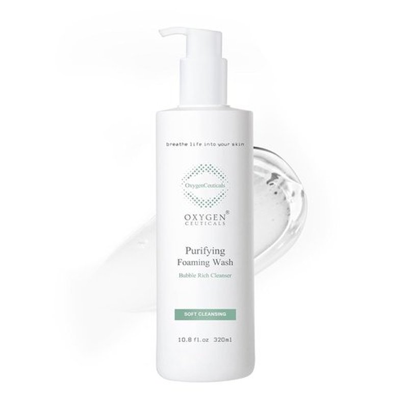 OxygenCeuticals Purifying Foaming Wash - Mild pH 5.0 Gel Cleanser with Botanical Extracts | 10.8 fl. oz (320ml)