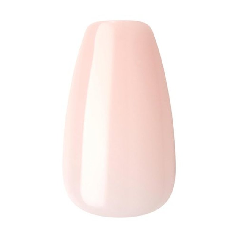 KISS imPRESS Press-On Nails - No Glue Needed, 'Serendipity' Pink, Medium Coffin Shape, 30 Nails Included