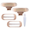2 Count Razor Replacement Heads Replacement for Flawless Nu Razor, Rose Gold Plated Body Replacement Head with Covers