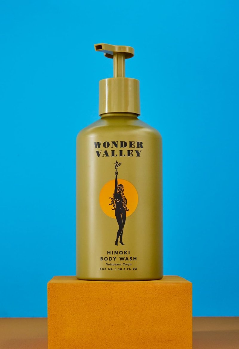 Wonder Valley Hinoki Body Wash - Vegan, Cruelty-Free Formula for All Skin Types | Hydrating & Microbiome-Friendly (10.1 fl oz | 300 ml)