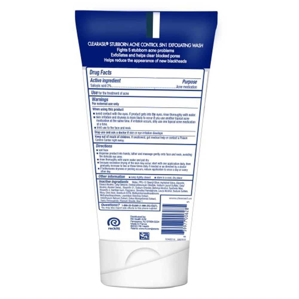 Clearasil Ultra 5in1 Exfoliating Wash, 6.78 oz. (Pack of 7)