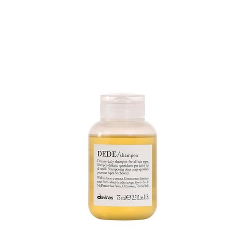 Davines DEDE Shampoo - Gentle Daily Cleanser for Medium & Fine Hair | Travel Size 2.54 Fl Oz