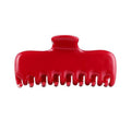 Large Hair Claw Clips for Women,3.8’’ Acetate Hair Clip,Jelly Square Rectangle Clip for Thin Thick Hair,Strong Hold Jaw Clips,Hair Accessories for Women Girls (Red)