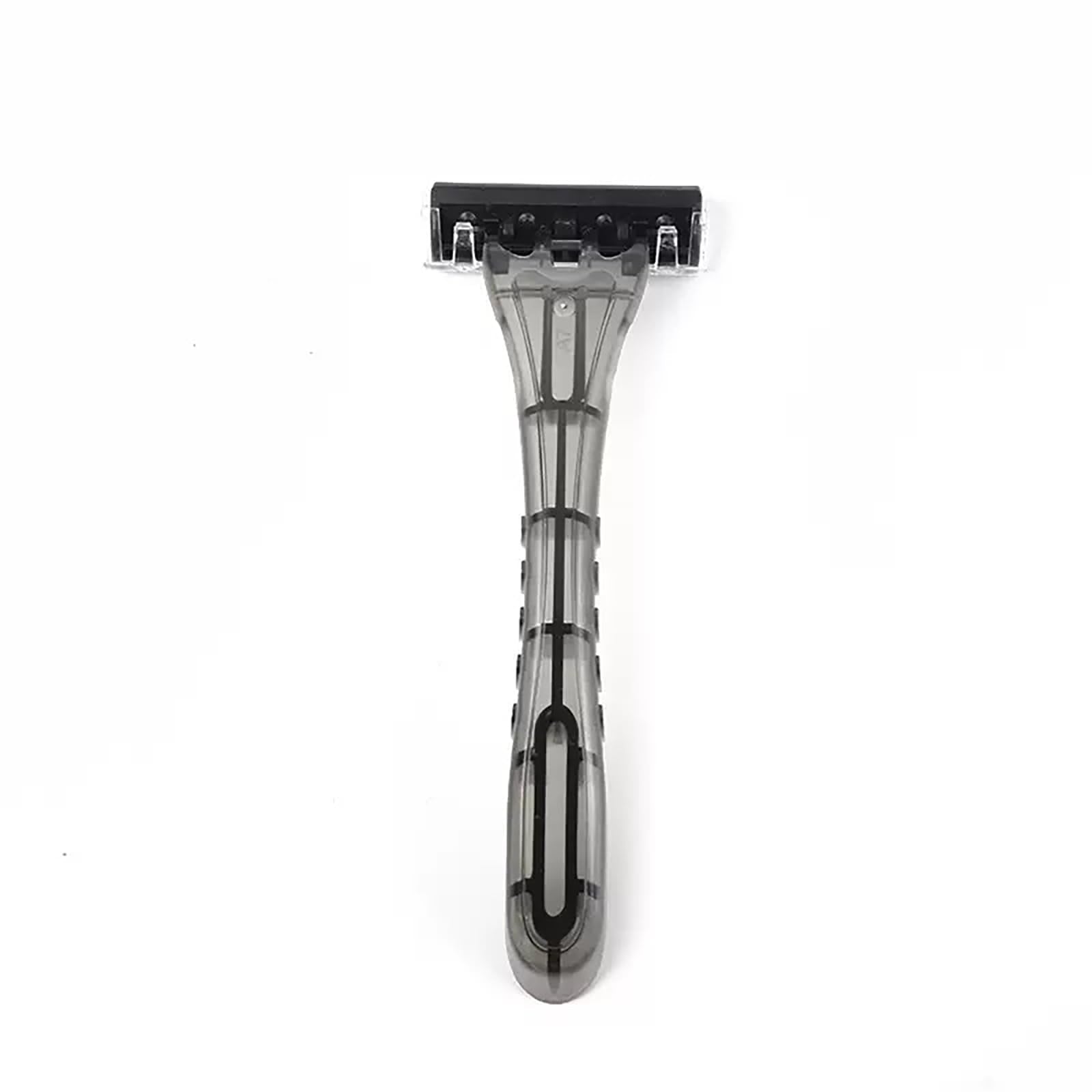 Disposable 3 Blades Razors Bulk, Travel Size Individually Wrapped Manual Razors with Stainless Steel Blade (Grey) (50)