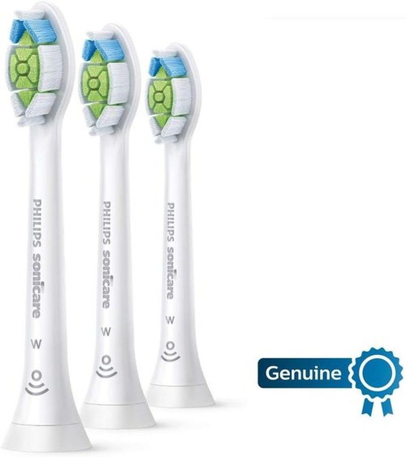 Philips Sonicare W DiamondClean - Replacement Electric Toothbrush Heads, White, 3-Pack HX6063/65