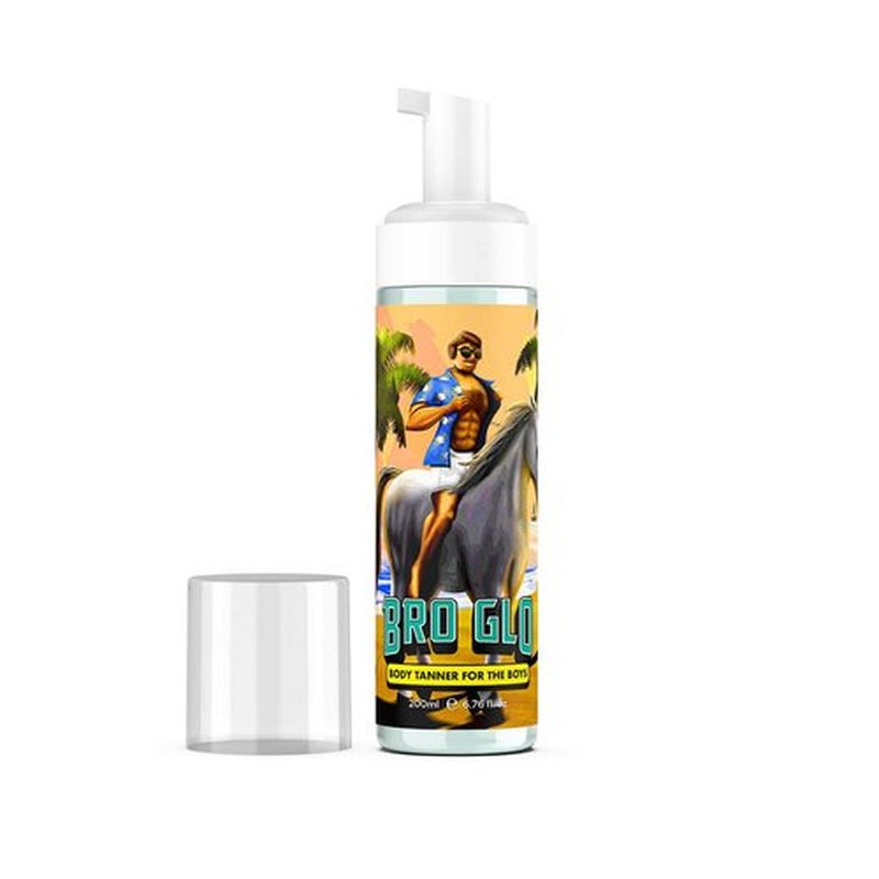 Bro Glo Self Tanner - Easy Sunless Tan for Face & Body | Oil-Free, Quick-Dry Formula - Natural Bronze Gift Set