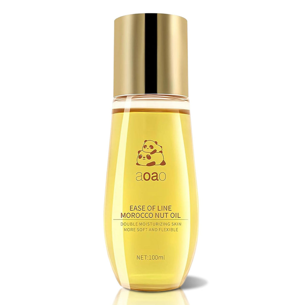 AOAO Stretch Mark Oil for Pregnancy and Body Oil for Pregnant Women, Morocco Nut Oil Help for Scars and Stretch Marks Removal and Prevention, Repair, Firming & Smoothing Fine Lines - 100ml/1pack