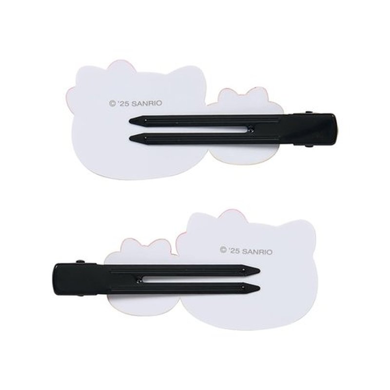 Sanrio 612952 Long Bangs Clip, Hello Kitty ABS Resin, Right and Left Facing Set, Makeup, Facial Wash
