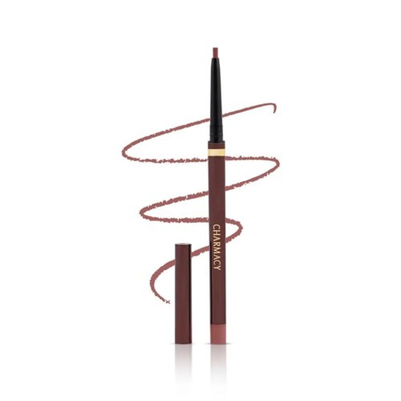 CHARMACY Twist Up Lip Liner Pencil - Waterproof & Smudge-Proof | High Pigment Creamy Formula | Universal Shades #03