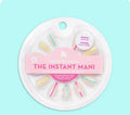 Olive & June Instant Mani Press On Nails (Glue) | Medium | Almond 42 Fake Nails, 21 Sizes Non-Toxic, Long-Lasting Recycled Materials Realistic Look | Neon Lines