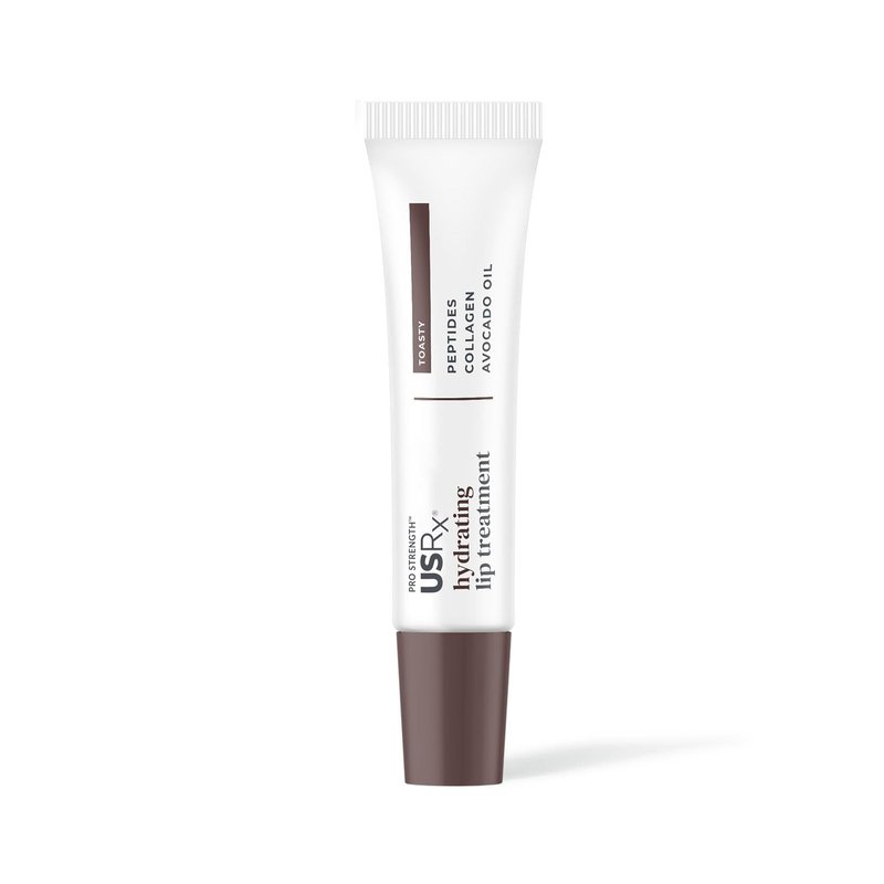 Urban Skin Rx Pro Strength Hydrating Collagen & Peptides Daily Lip Treatment, Non-Sticky, Ultra-Moisturizing Balm, Smooths, Softens & Plumps for a Healthier & More Youthful Appearance, Toasty, 0.31 Oz