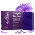 Herbishh Purple Shampoo Bar - Biotin-Infused Solid Bar to Neutralize Brassy Tones | 3.53 oz Vegan & Sulfate-Free