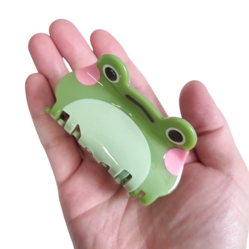 Novelty Small Green Frog Hair Clip,Acetate Hair Claw,Small Hair Clips for Women