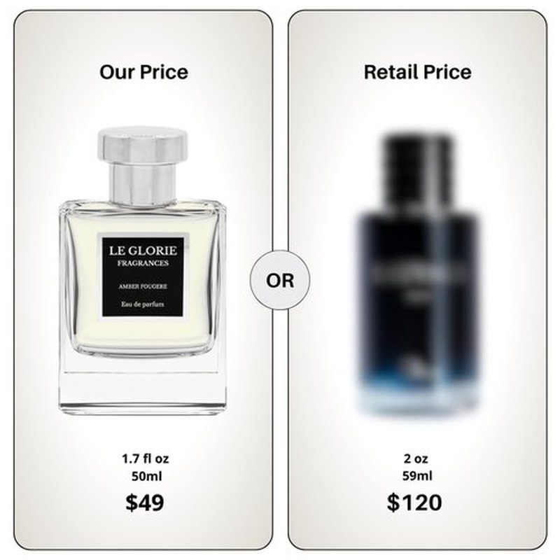 Amber Fougere EDP | Long-Lasting Men's Perfume Spray - Cruelty-Free, 0.33 fl oz (10ml)