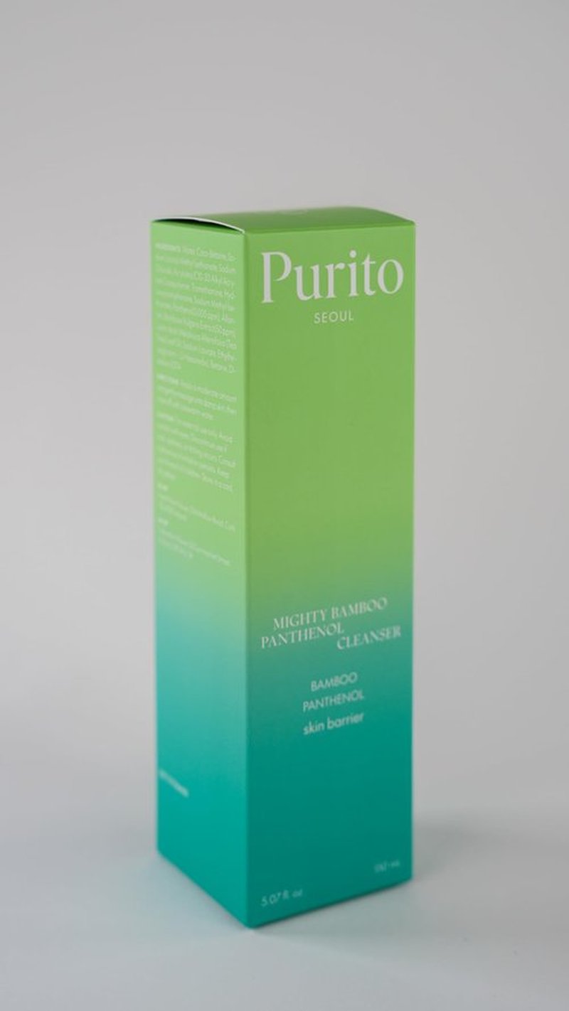 PURITO Mighty Bamboo Panthenol Cleanser, Gentle Face Wash for Moisturizing, Makeup Remover, for Sensitive Skin, Vegan & Cruelty-Free Face Cleanser150ml / 5.07 fl. Oz.
