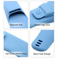 2-Pack Silicone Razor Case, Portable Soft Shaver Cover Bag Protector, Safety Waterproof Travel Razor Carrying Case (Blue+Grey)