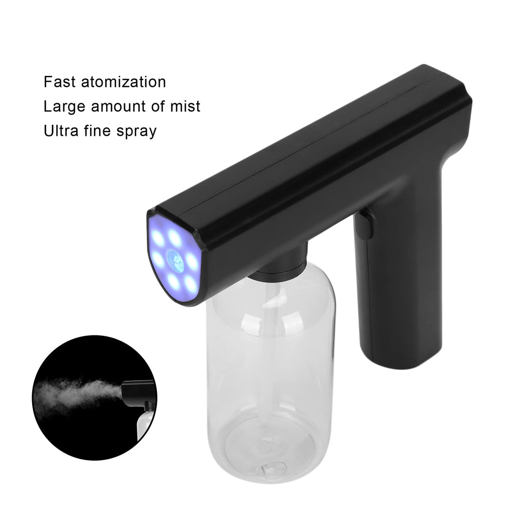 Portable Electric Mist Sprayer Gun - Multifunctional Nano Fogger for Cleaning & Hydration (Black)
