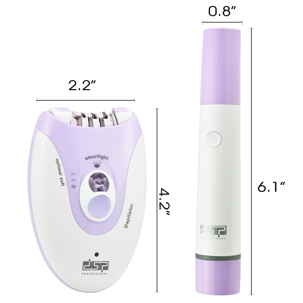 DSP 2-in-1 Ladies Shaver & Facial Hair Remover Cordless Rechargeable Kit