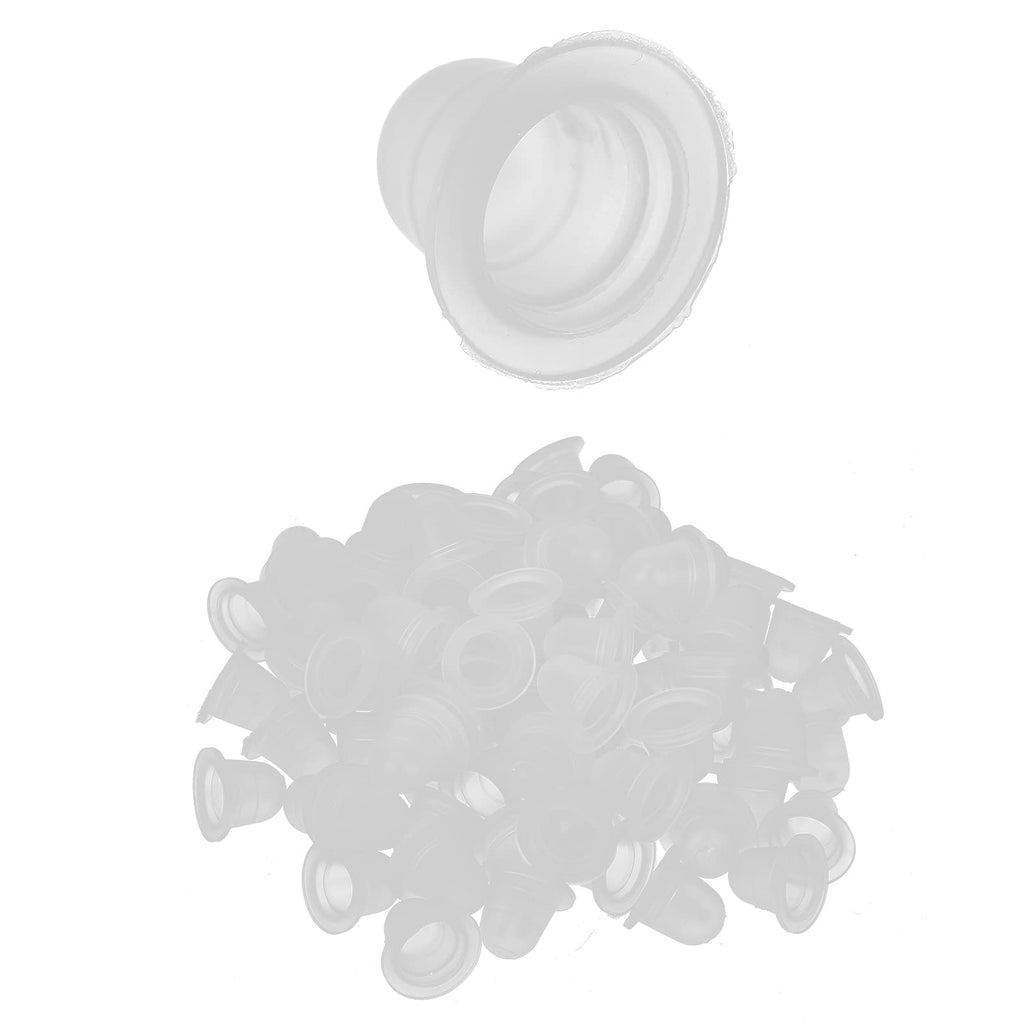Ink Cups 100pcs Disposable Silicone Permanent Makeup Pigment Clear Holder Container Accessory Microblading Pigment Cups(S)
