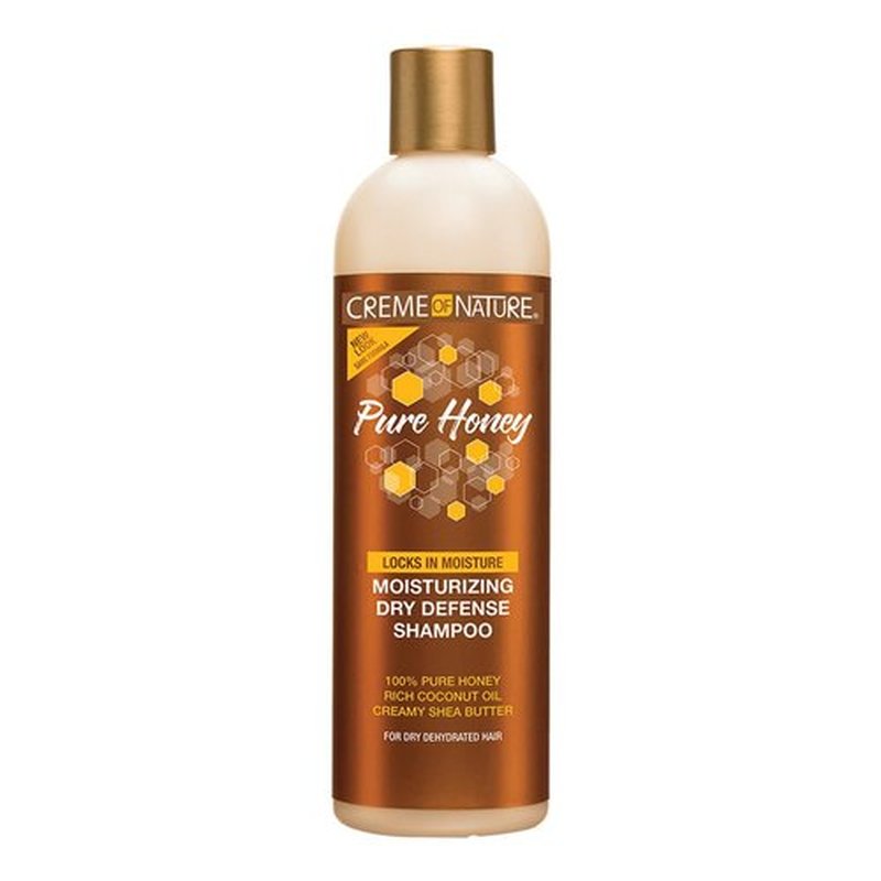 Creme of Nature Pure Honey Shampoo - Moisturizing Dry Defense with Coconut Oil & Shea Butter | 12 oz