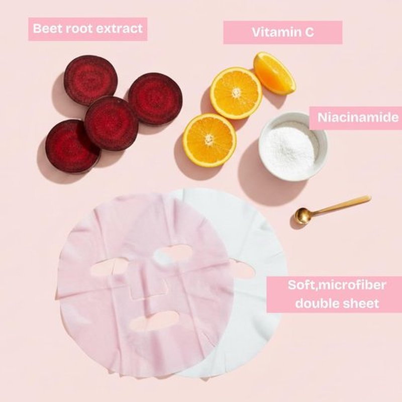 FACETORY K Beauty Face Mask Skin Care – Radiance & Hydration Sheet Mask for Radiant Skin (5 Pack) | Bachelorette Favors & Girls Night Must-Have