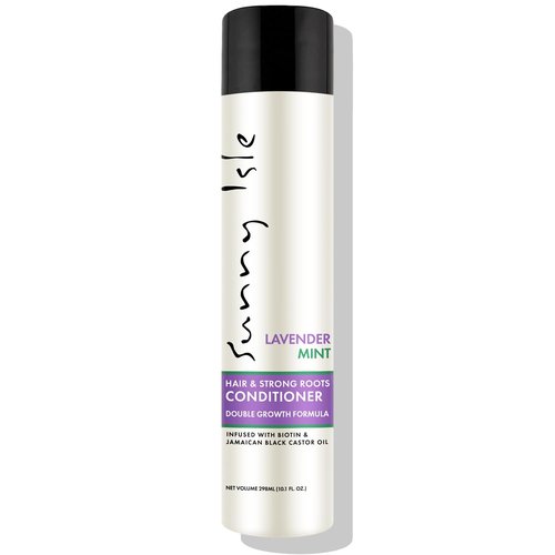 Sunny Isle Lavender Mint Hair and Strong Roots Conditioner 10.1oz | Strengthening with Biotin, Jamaican Black Castor Oil | Paraben & Sulfate Free | Double Growth Formula