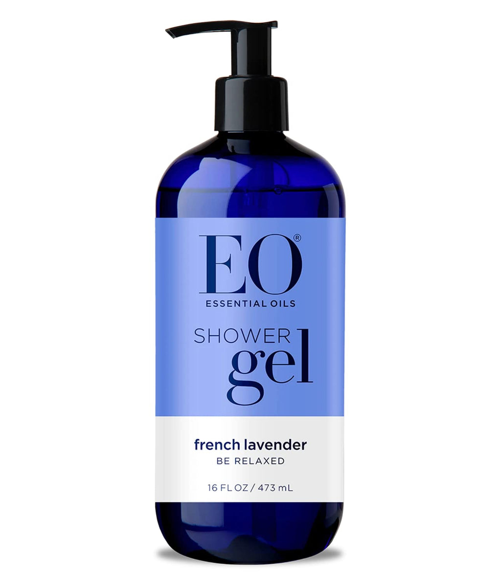 EO Shower Gel, 16 Ounce (Pack of 1), French Lavender, Body Wash made with Essential Oils for Men and Women