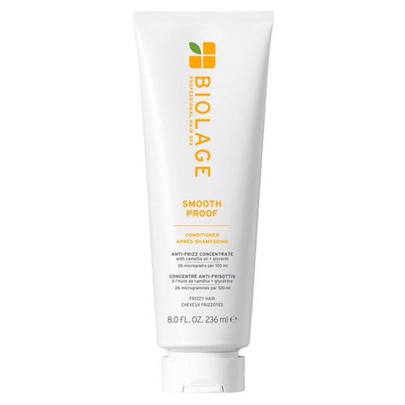 Biolage Smooth Proof Conditioner - Nourishes & Smooths Frizzy Hair, Detangles, Hydrates and Adds Shine, Infused with micro-dosed with Camellia Oil & Glycerin, Vegan & Paraben-Free, 8 Fl Oz