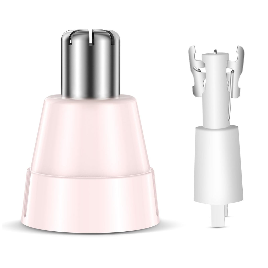 ZORAMI Replacement Nose Hair Trimmer Head, Stainless Steel Blades, Designed Battery-Operated Trimmer, Rose Pink