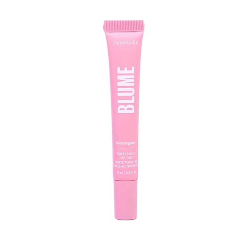 Blume Tri-Peptide Tinted Lip Balm - Hydrating Bubblegum Pink Moisturizer with Shea Butter & Squalane | 0.4 Fl Oz