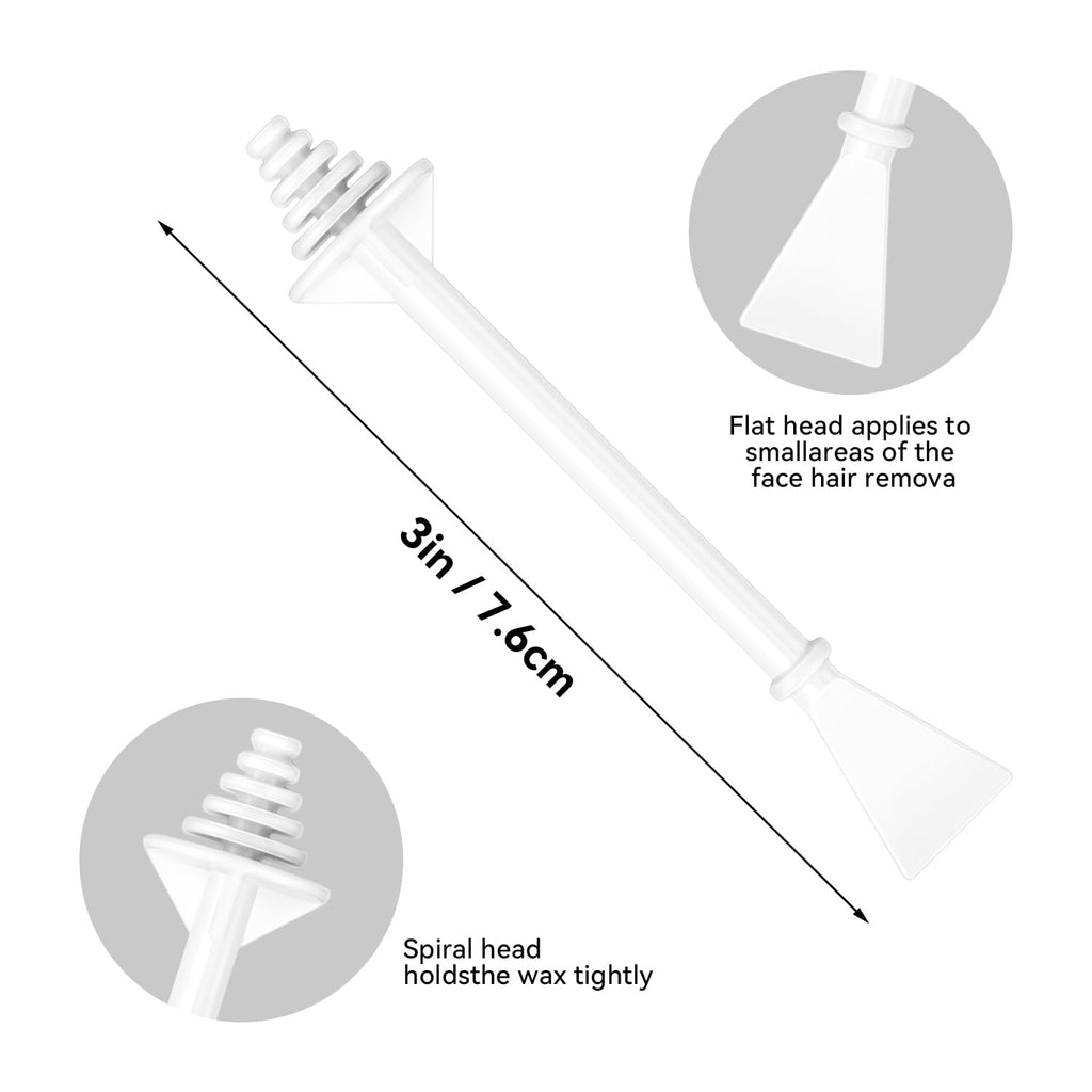 100 Pcs Nose Wax Sticks, Plastic Wax Applicator Sticks and Disposable Spatulas for Nostril Nasal Cleaning Ear Hair Removal