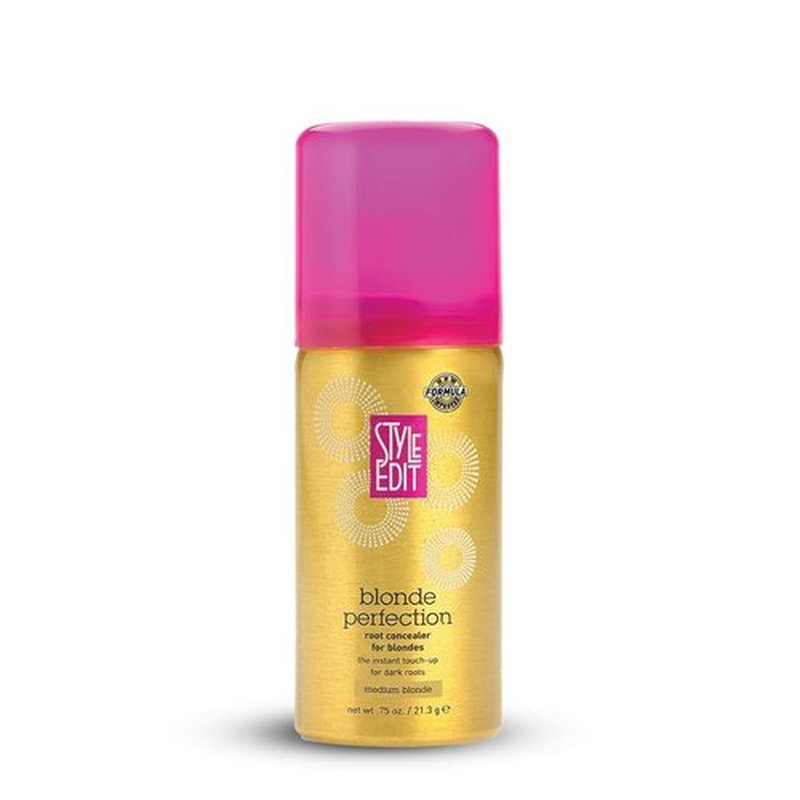 Style Edit Travel Size Root Touch Up Spray - Temporary Gray Hair Concealer | Salon-Quality, Transfer-Resistant | Medium Blonde, 0.75 oz