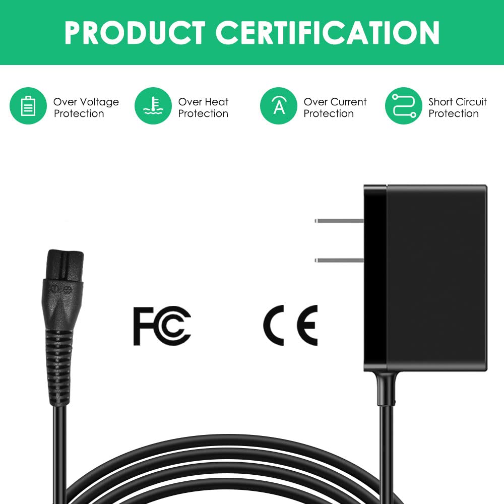 for Oneisall Charger, Replacement Charger Compatible with Oneisall Low Noise Dog Clippers Cordless Electric Quiet Hair Clippers Power Cord Adapter