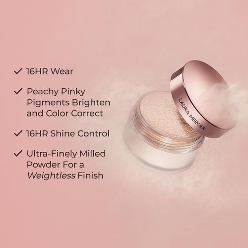 Laura Mercier Translucent Loose Setting Powder & Secret Brightening Corrector Bundle - Tone-Up Rose & Soft Pink