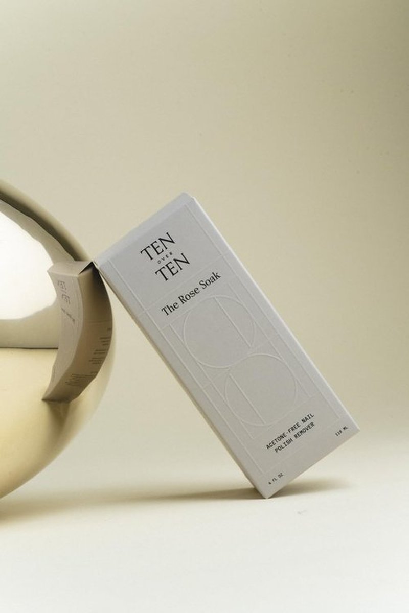 tenoverten - The Rose Soak Acetone-Free Nail Polish Remover | Clean, Natural, Non-Toxic Nail Care (4 fl oz | 118 ml)
