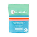 Megababe Cucumber Mint Shower Sheets | Spring Break Essential | Individually Wrapped Body Cleansing Cloths | 10 Wipes (Pack of 1)